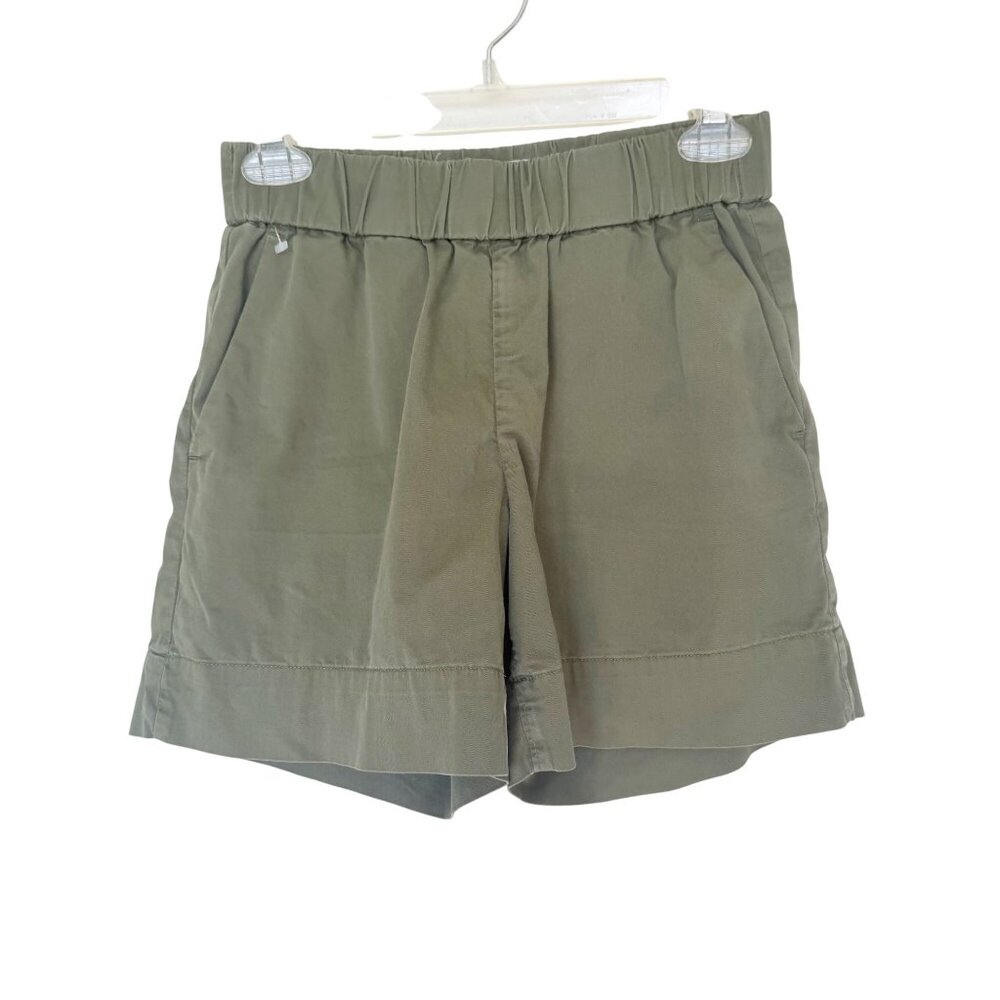 Everlane Womens Olive Green Organic Cotton Shorts Size 0 With Pockets